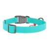 Luminous waterproof dog collar with QR code Waudog size S turquoise