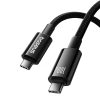 Baseus kábel USB Tungsten Gold USB-C USB-C 100W 100W 1,5m (fekete)