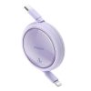 USB Cable Baseus Free2Pull USB-C to iP 20W 1m (purple)