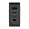 LDNIO Q408 100W USB-A + 3x USB-C mains charger (black)