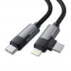 Kábel USB Essager EXCTTL-WL0G-P USB-C villám+USB-C 65W 1m (szürke)