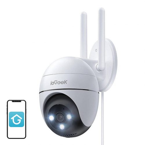 WiFi 3MP wireless rotating outdoor camera ieGeek ZS-GQ2 white