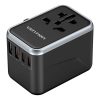 Vention FJFB0 GaN 2xUSB-C 2xUSB-A Universal Travel Adapter 65W (black)