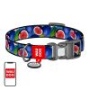 Waudog "Fig" nylon dog collar with QR code, size XL