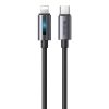 Mcdodo CA-5710 USB-C Lightning kábel 36W villogó fénnyel 1.2m (fekete)