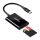 Ugreen 2-in-1 USB-C Card Reader CM265 (Black)