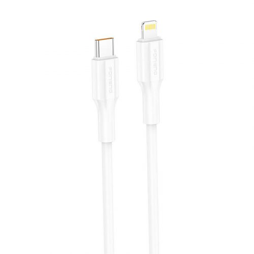 Foneng XS01 PD27W USB-C Lightning kábel, 1m (fehér)