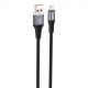 Foneng X112 USB-A Lightning kábel 2.4A, 1m (fekete)