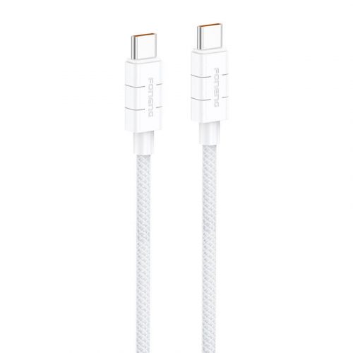 Foneng XS02 60W USB-C USB-C kábel, 1,2m (fehér)