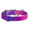 Nylon dog collar with QR code WAUDOG 15 mm wide, 25-35 cm long purple