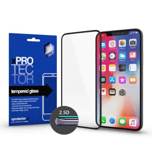 XPRO™ Tempered Glass Full 2.5D fekete 0.33 kijelzővédő üveg / üvegfólia Apple Iphone 7 / 8 készülékhez