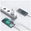 Tech-Protect PD65W / QC3.0 Hálózati Töltő adapter 1*USB-A, 2*USB-C fehér 934517