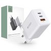 Tech-Protect PD65W / QC3.0 Hálózati Töltő adapter 1*USB-A, 2*USB-C fehér 934517