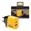 Tactical Microgrid GaN 45W Töltő, USB-A + Type-C, Sárga