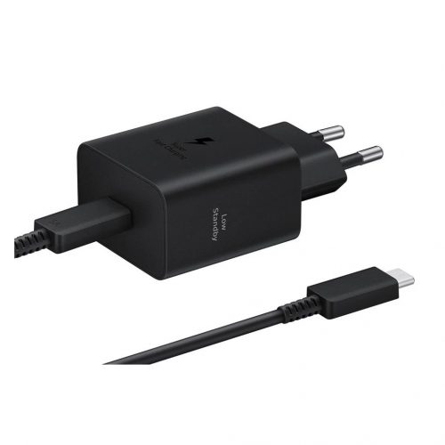 Samsung Töltő szett USB-C adapter QC Type-C kábellel 45W fekete (EP-T4511XBE)